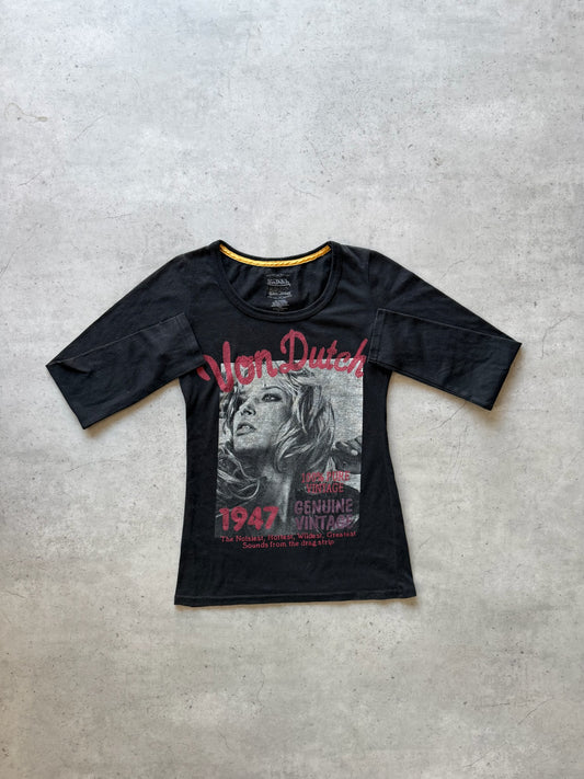 VONDUTCH black graphic long sleeve ★ Size labelled medium