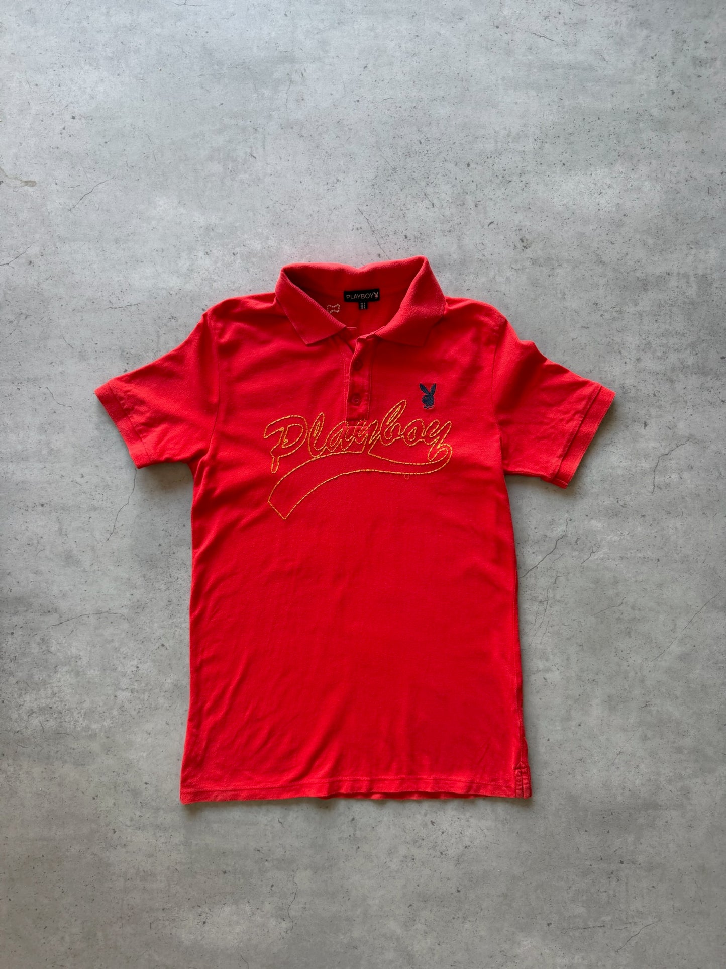 PLAYBOY orange shirt ★ Size lablled small