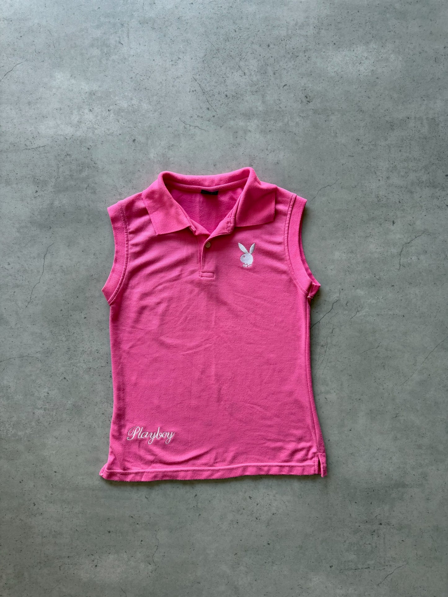 PLAYBOY pink collard tank ★ Size labelled X large