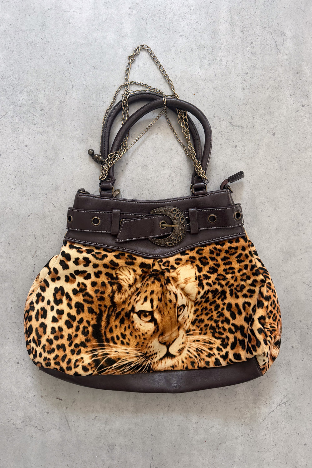 Leopard brown detailed bag ★