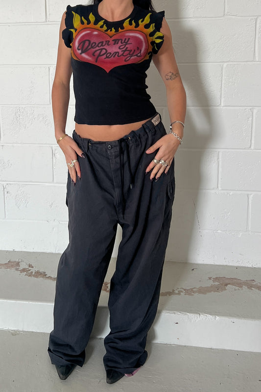 Vintage graphic heart flame tee