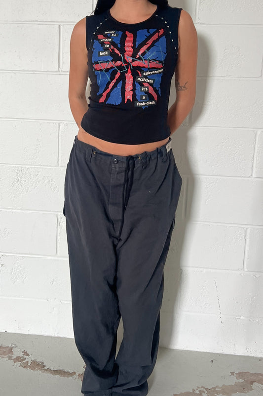 Vintage spunk glitter graphic tank