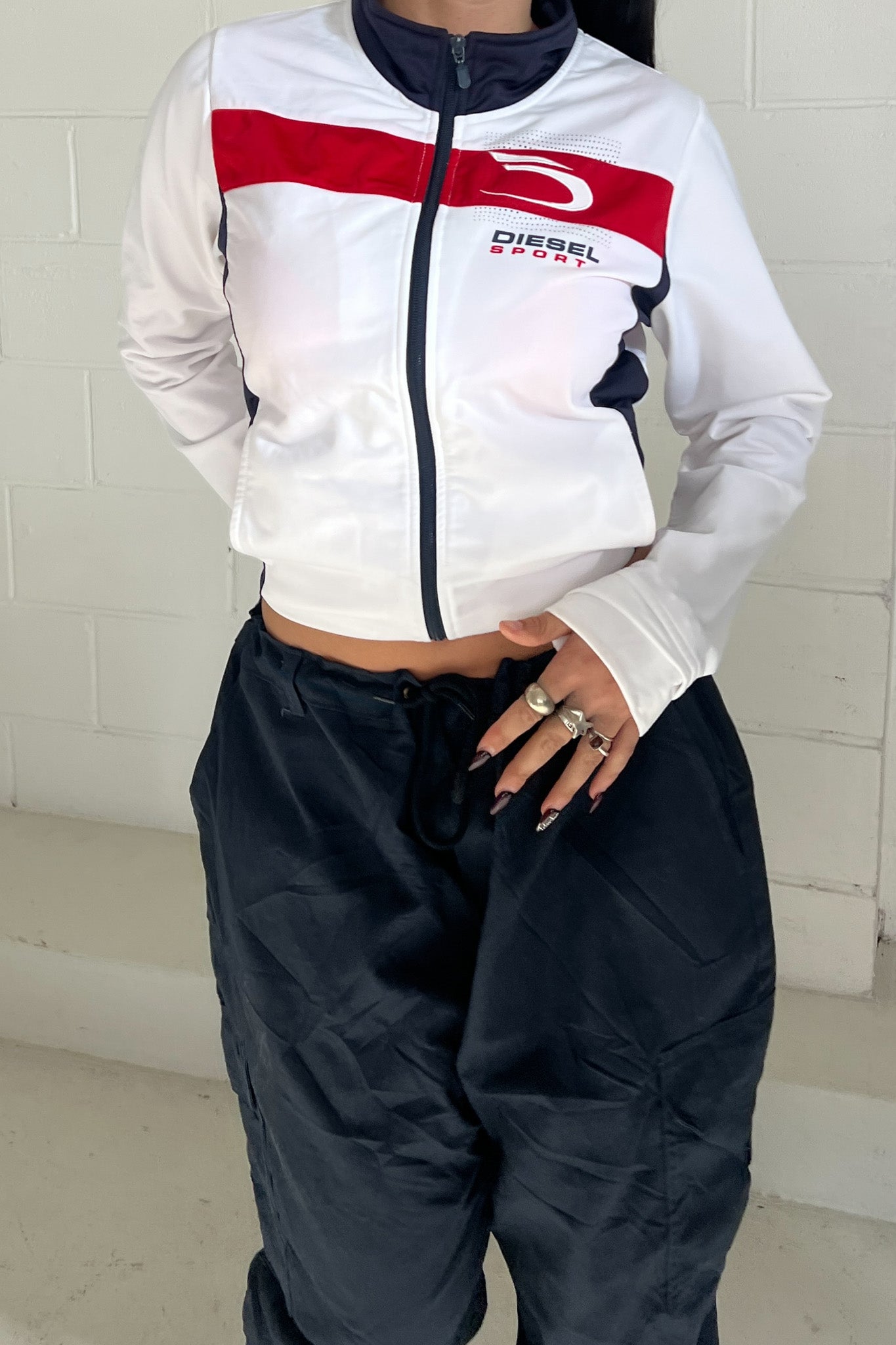 DIESEL white track jacket