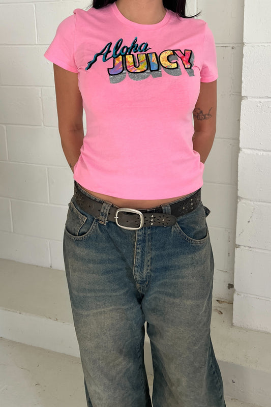 JUICY COUTURE aloha pink tee