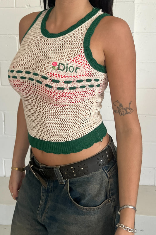 DIOR crotchet vintage top