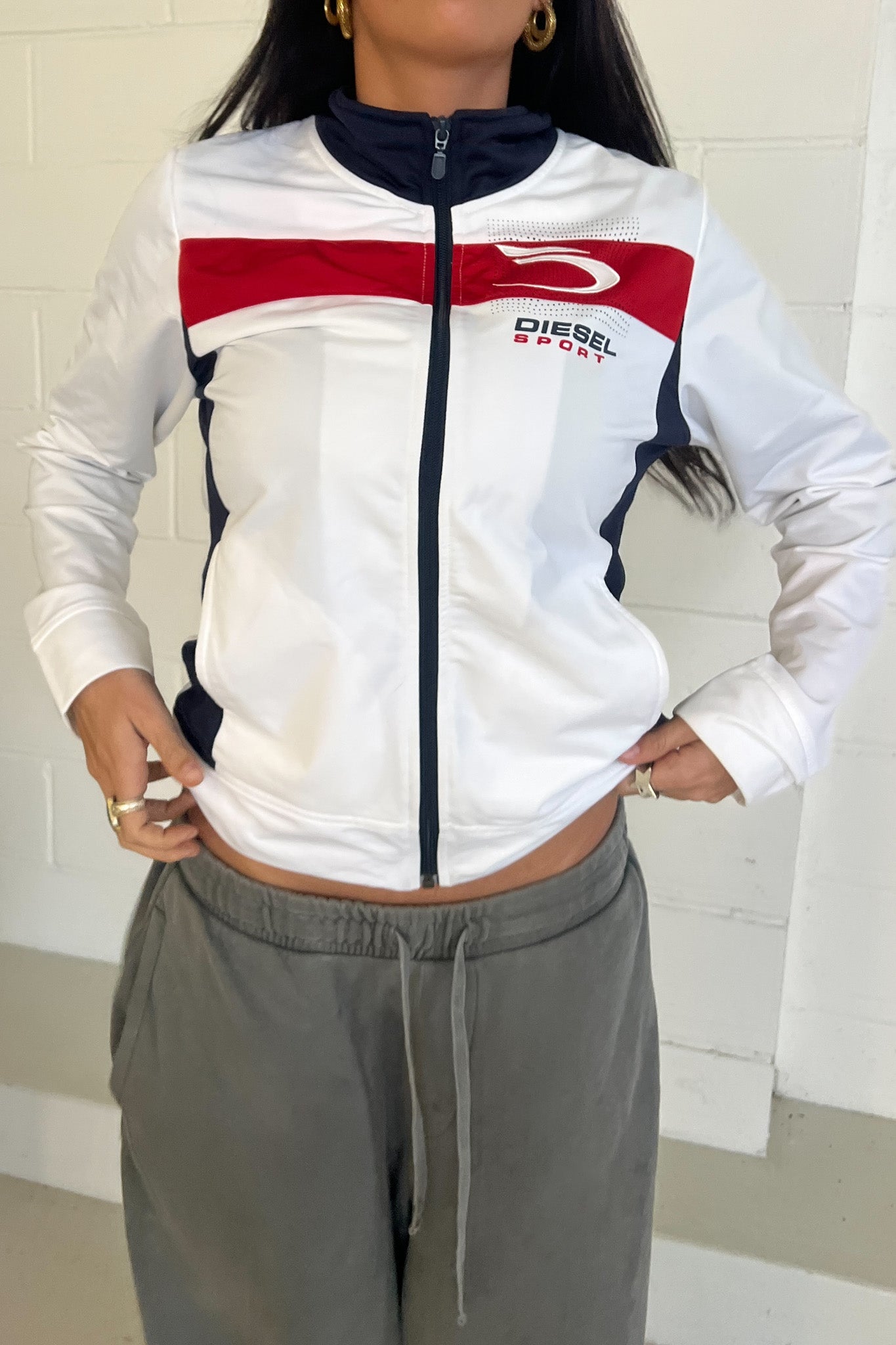 DIESEL white track jacket