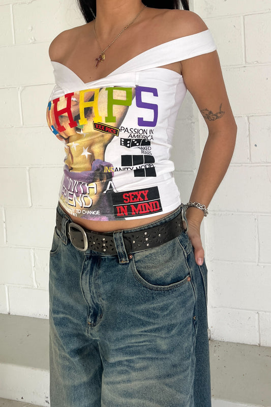 CHAPS vintage graphic tank