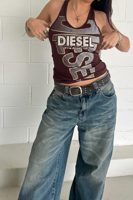 DIESEL brown graphic tank