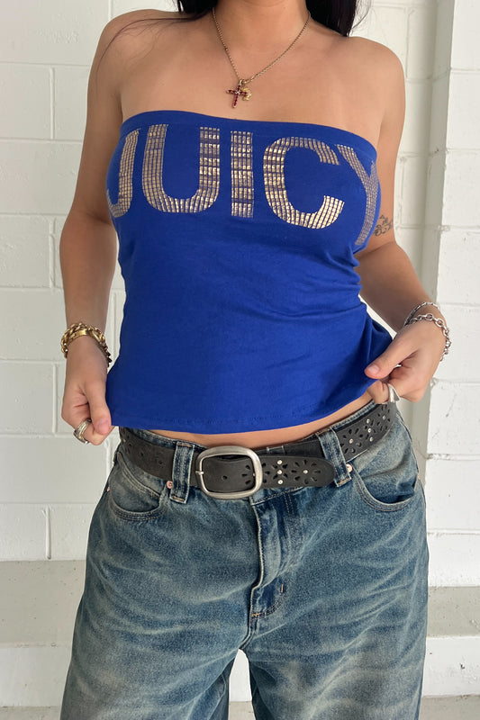 JUICY blue bandeau top