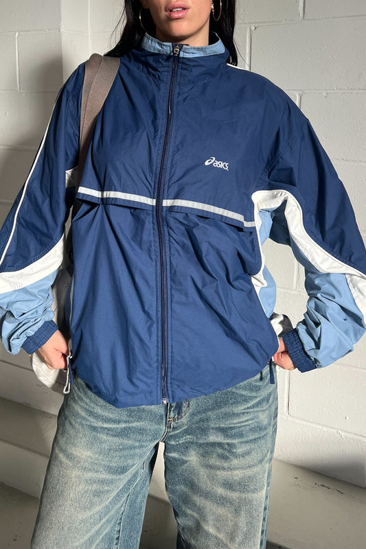ASICS blue two tone windbreaker