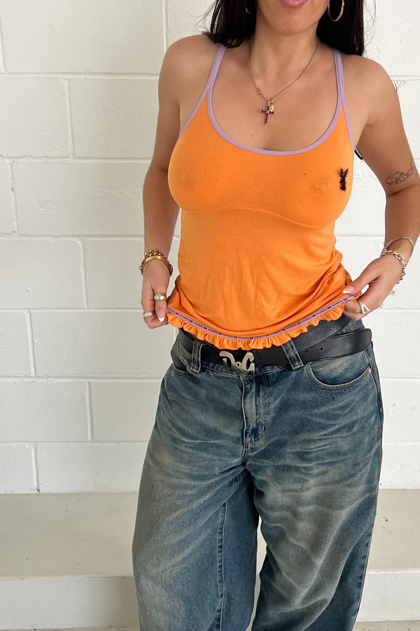 PLAYBOY tank - Orange and purple ★  Estimated 8-10