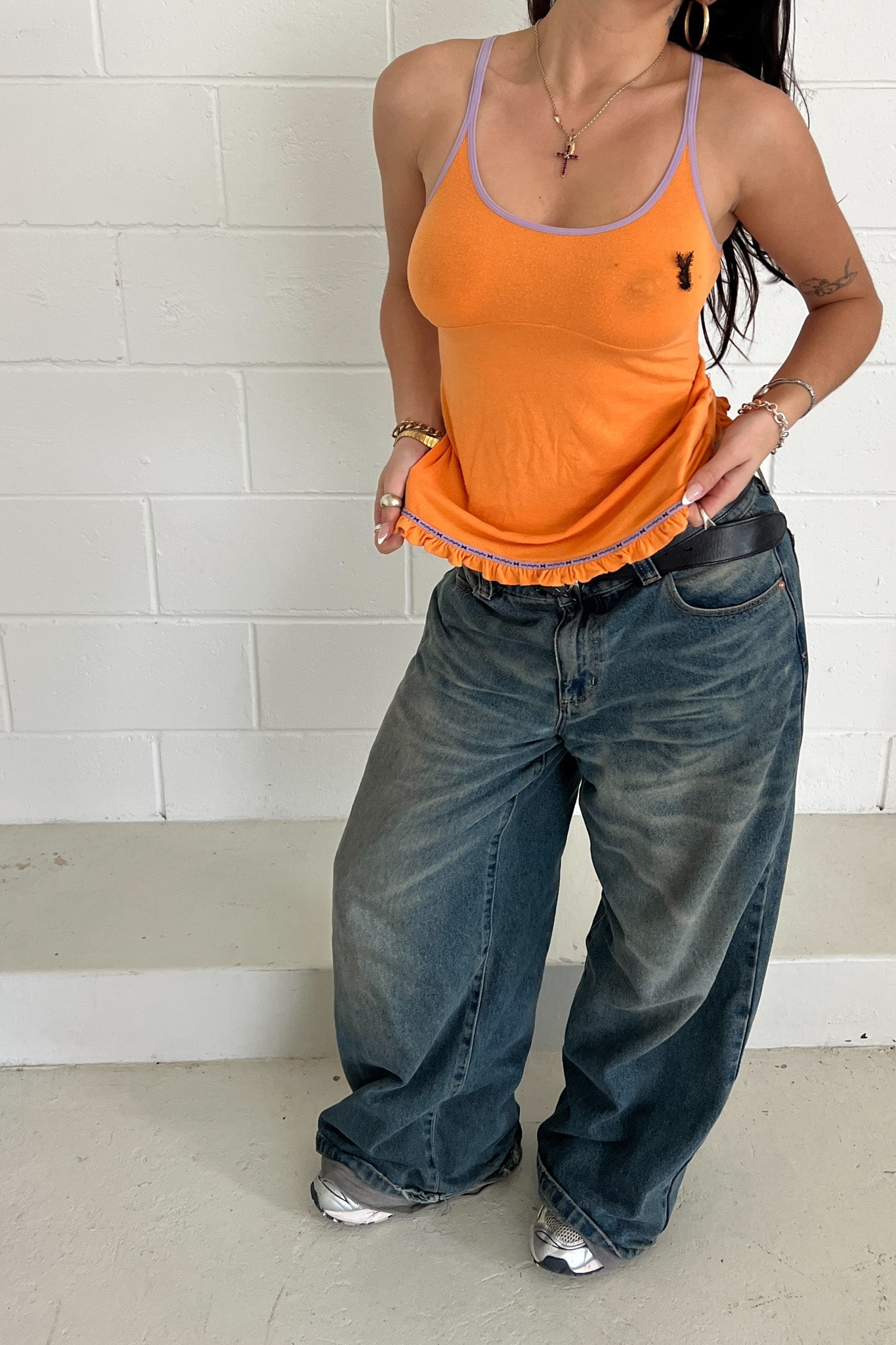 PLAYBOY tank - Orange and purple ★  Estimated 8-10