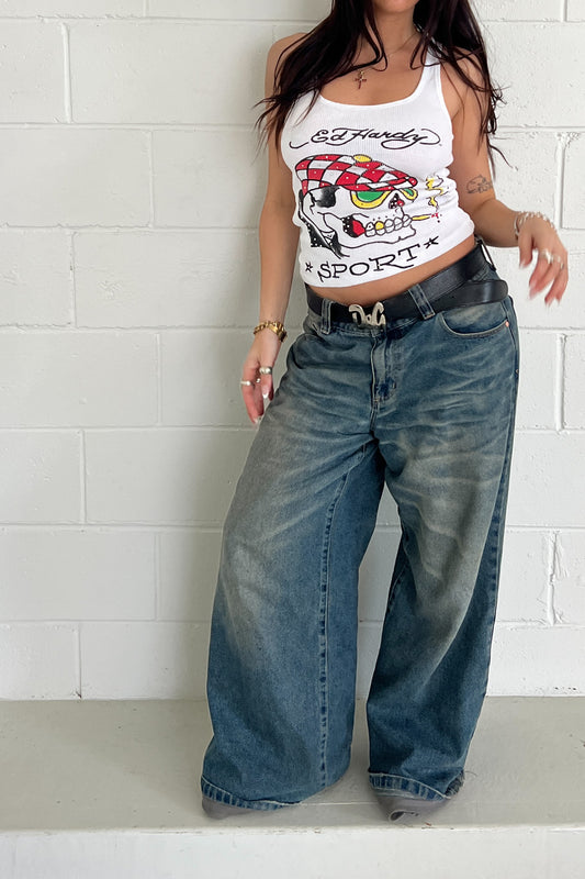 ED HARDY embellished tank