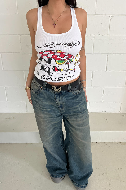 ED HARDY embellished tank