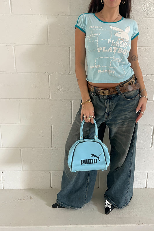 PLAYBOY baby blue embellished tank ★ Size estimated medium
