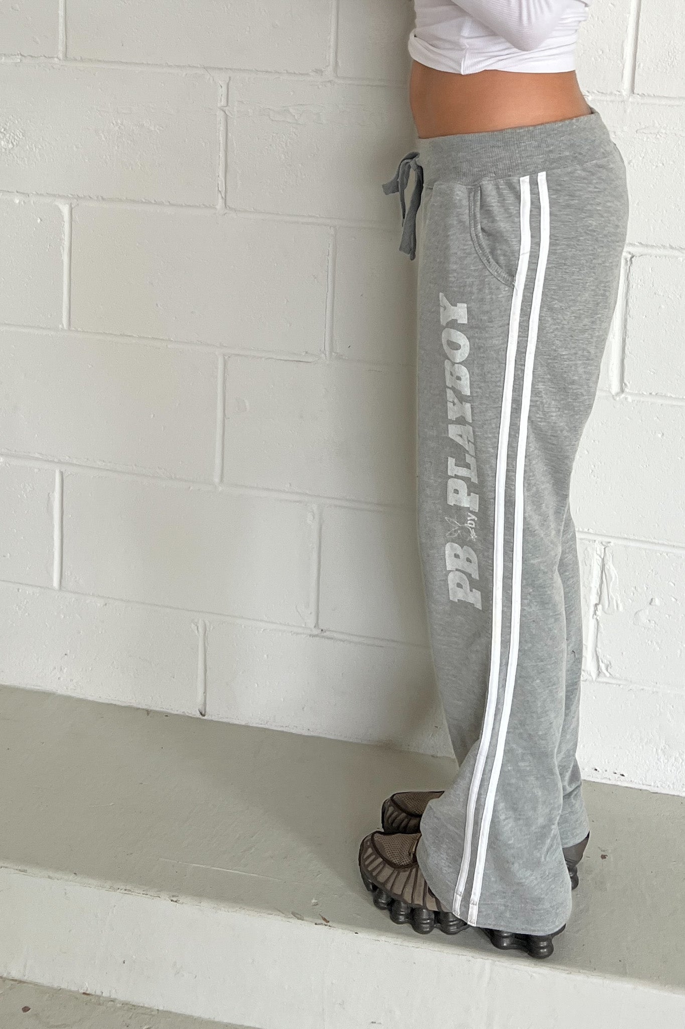PLAYBOY grey trackpants ★ Size large