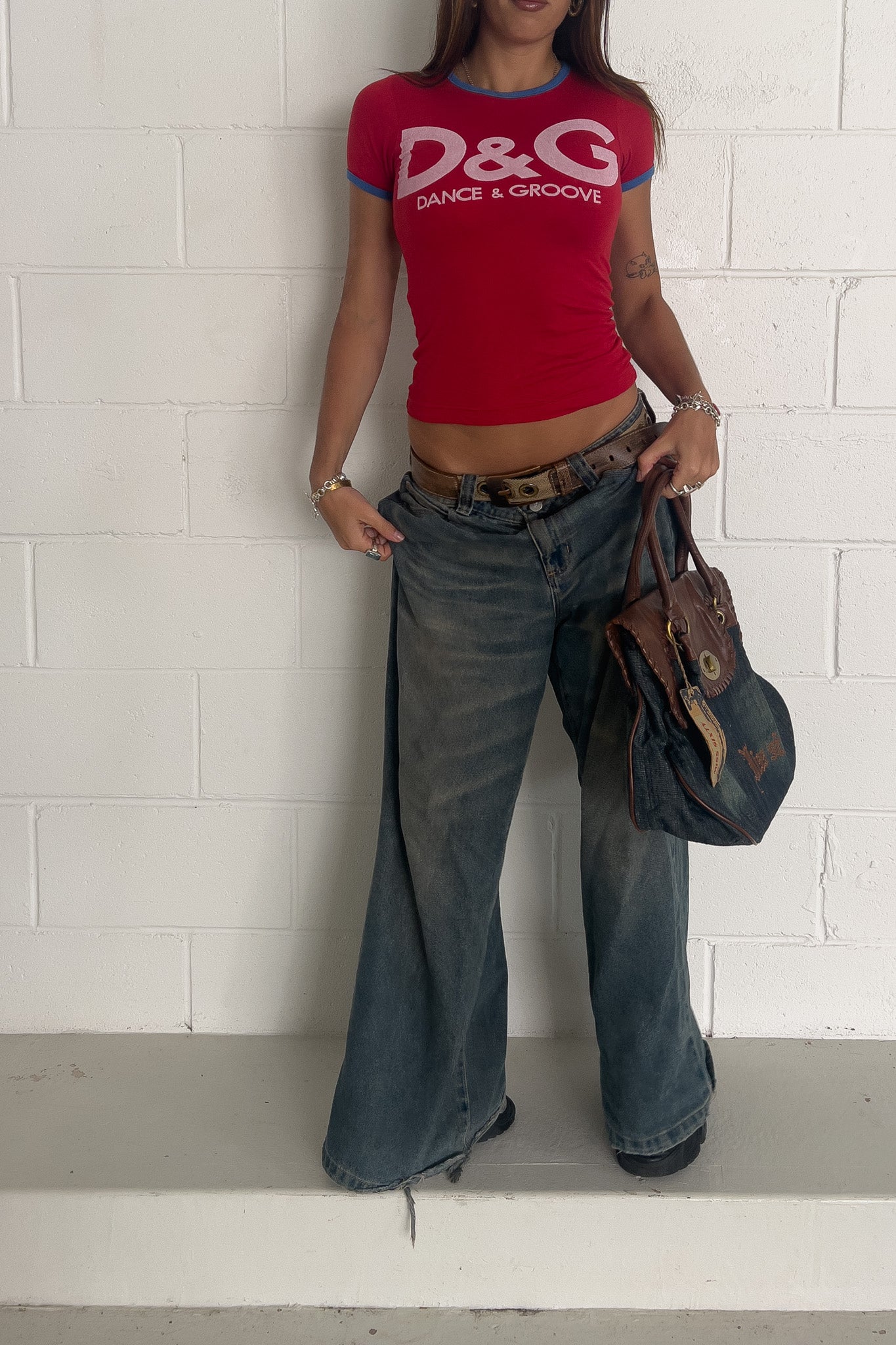 DOLCE & GABANNA red graphic tank ★ Size estimated small