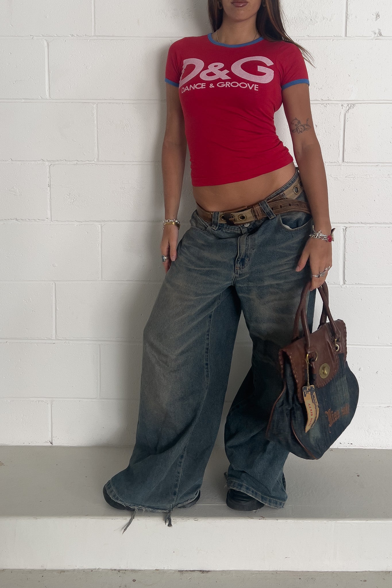 DOLCE & GABANNA red graphic tank ★ Size estimated small