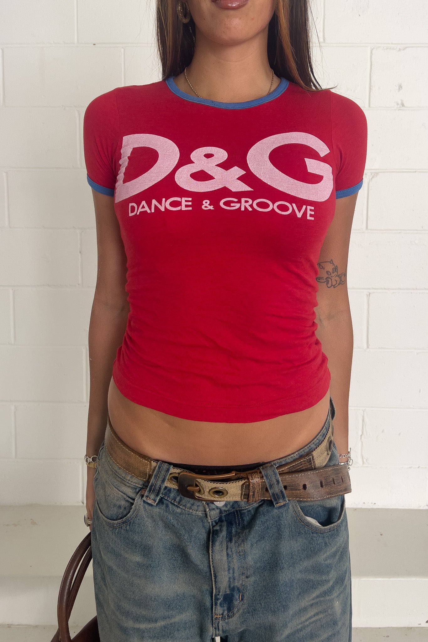 DOLCE & GABANNA red graphic tank ★ Size estimated small
