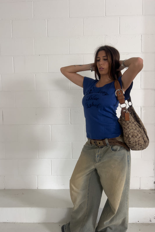 BURBERRY royal blue t-shirt ★ Size 38