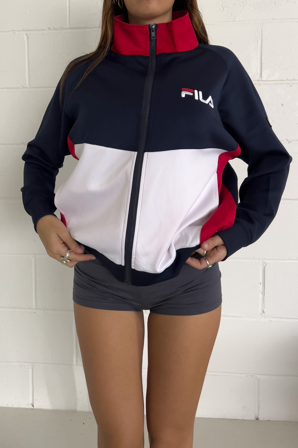 FILA navy track jacket ★ Size Est small