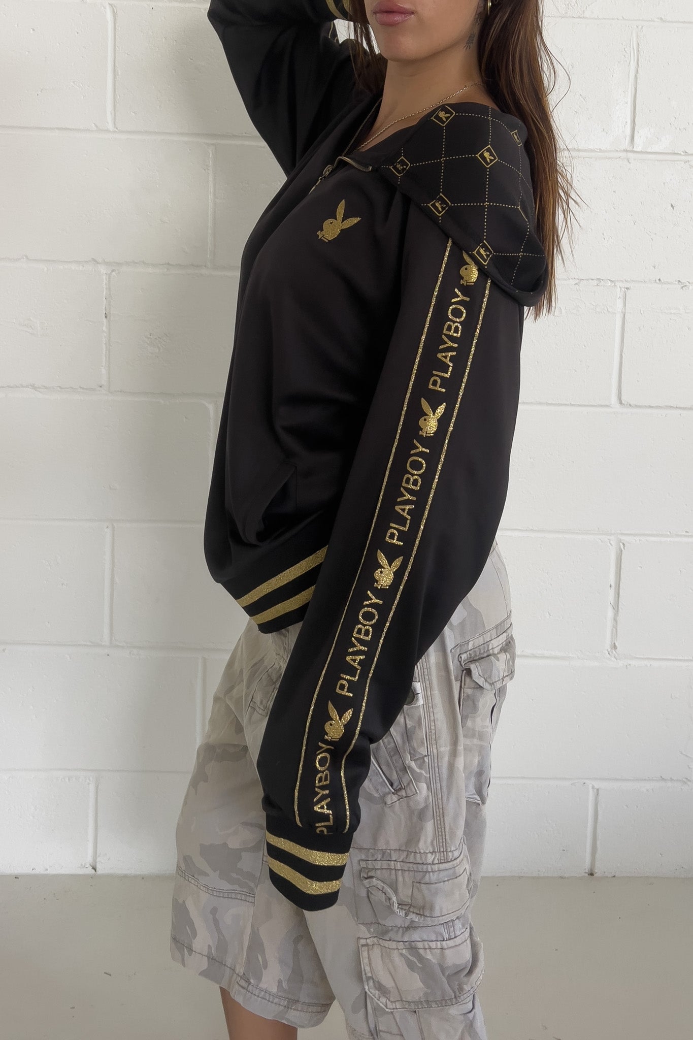 PLAYBOY gold trim jacket ★ Size 4L