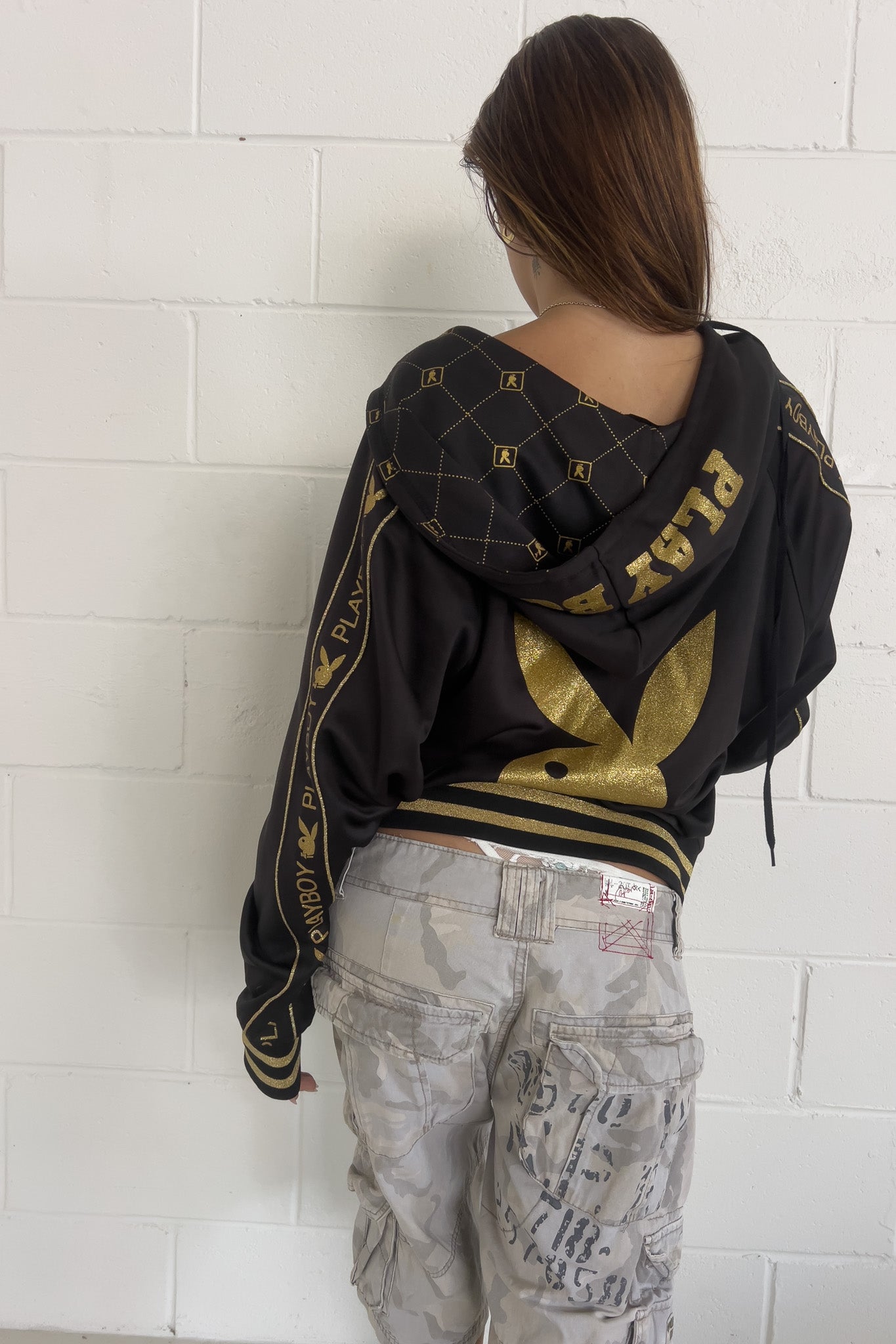 PLAYBOY gold trim jacket ★ Size 4L