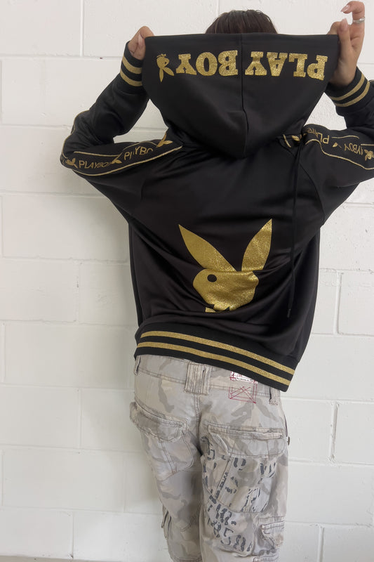 PLAYBOY gold trim jacket ★ Size 4L