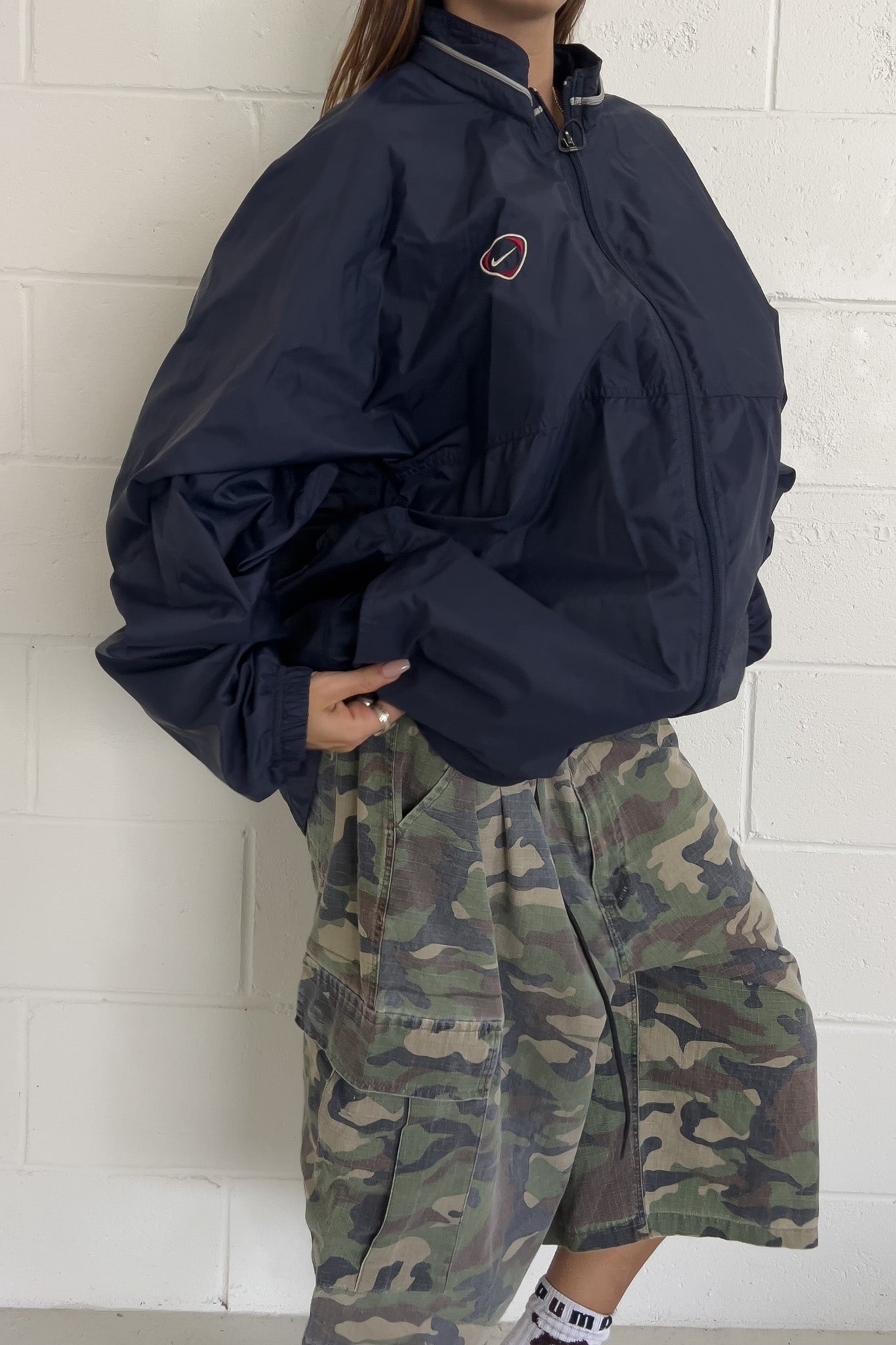 NIKE team navy windbreak jacket★ Size XXL