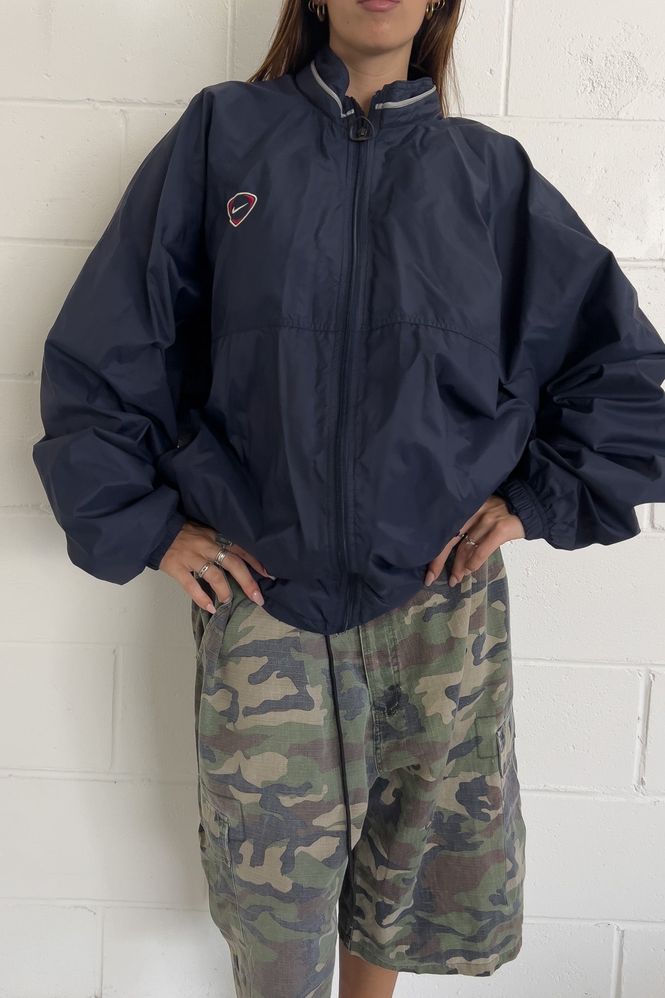 NIKE team navy windbreak jacket★ Size XXL