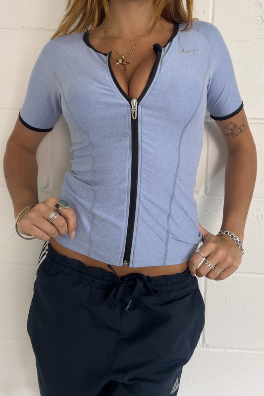 NIKE baby blue sport tank + sleeves ★ Size estimated medium