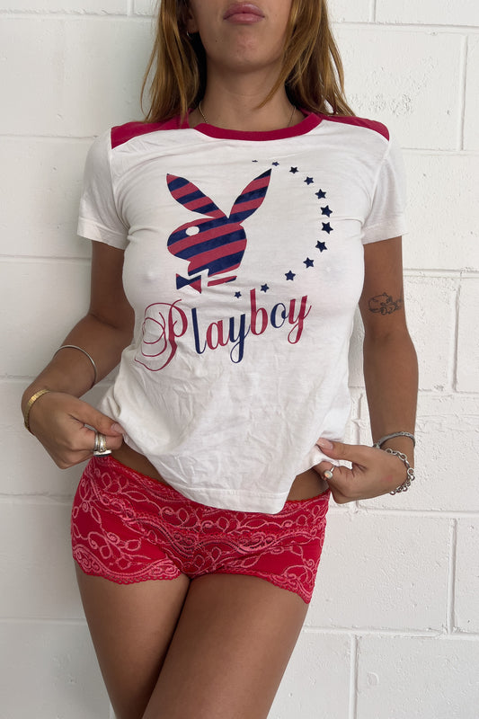 PLAYBOY red + blue star tank  ★ Size M-L