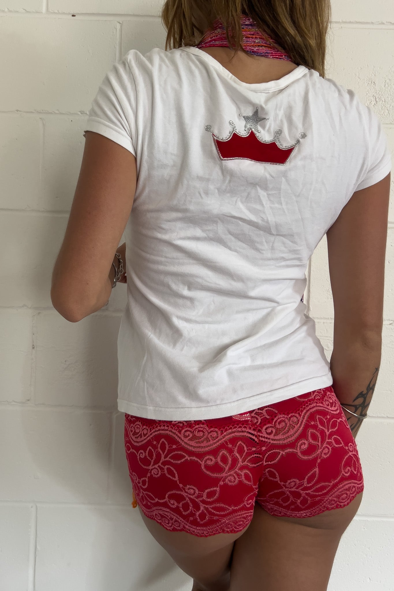 JUICY COUTURE embellished velvet T-Shirt ★ Size large