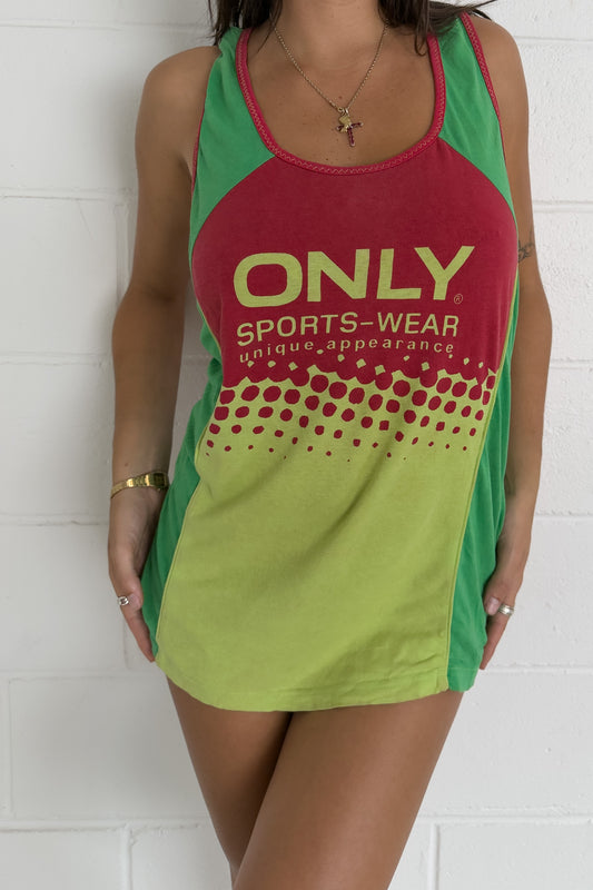 ONLY red + green tank ★ Size estimated large