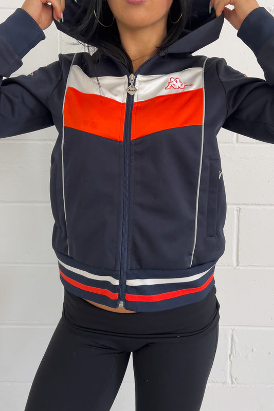 KAPPA navy hood track jacket ★ Size labelled small