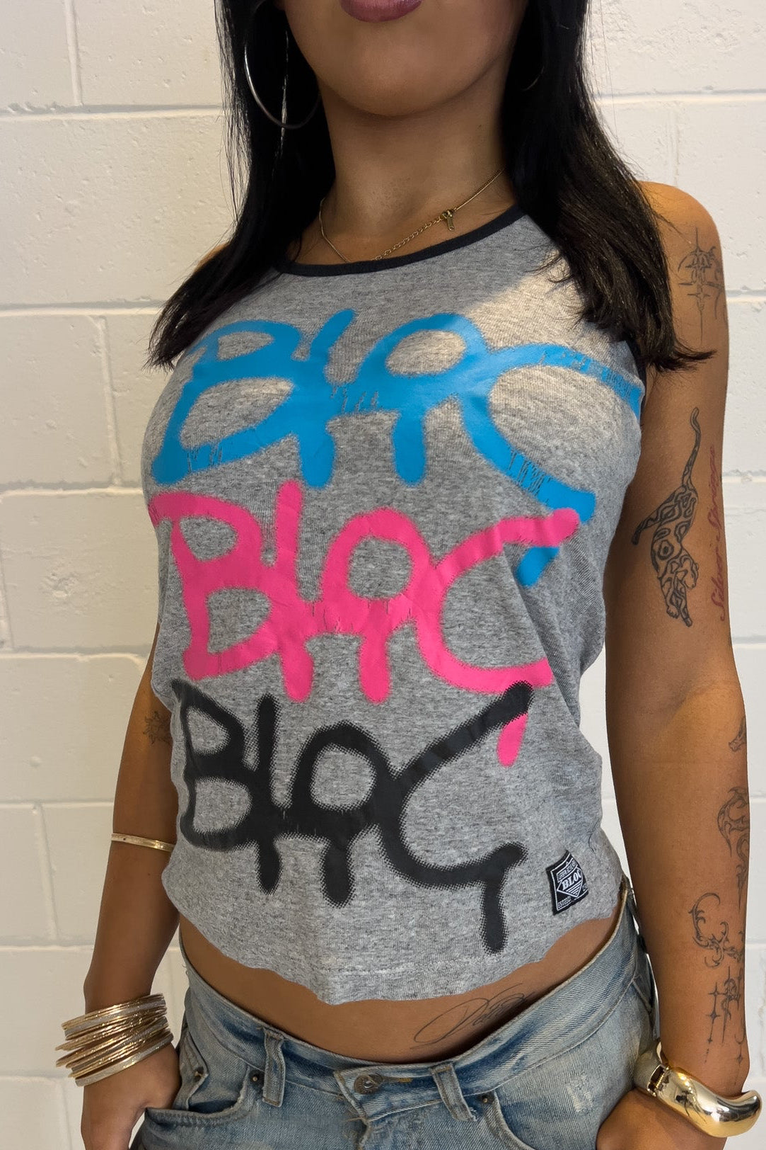 BLOC graffiti  tank top  ★ Size labelled Small