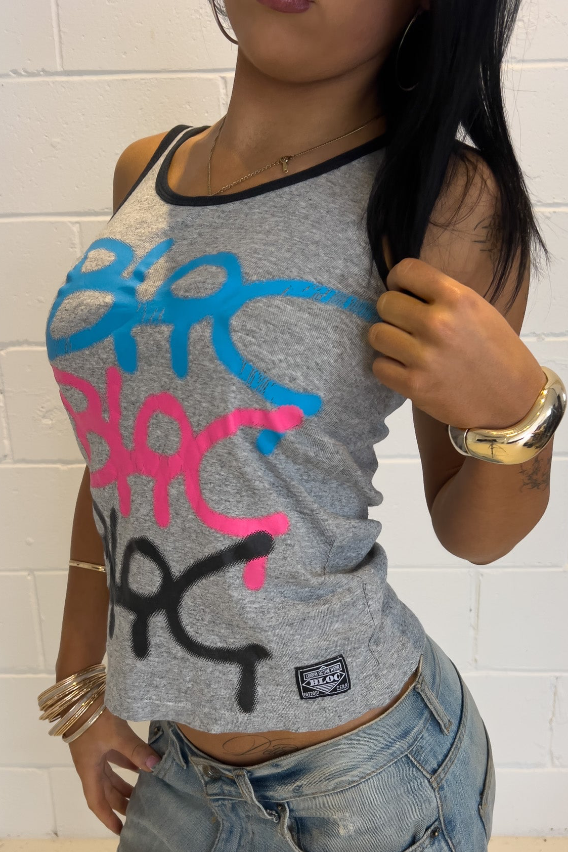 BLOC graffiti  tank top  ★ Size labelled Small