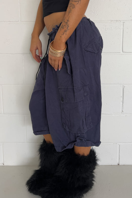 ROCWEAR navy plaid shorts ★ One size adjustable waist