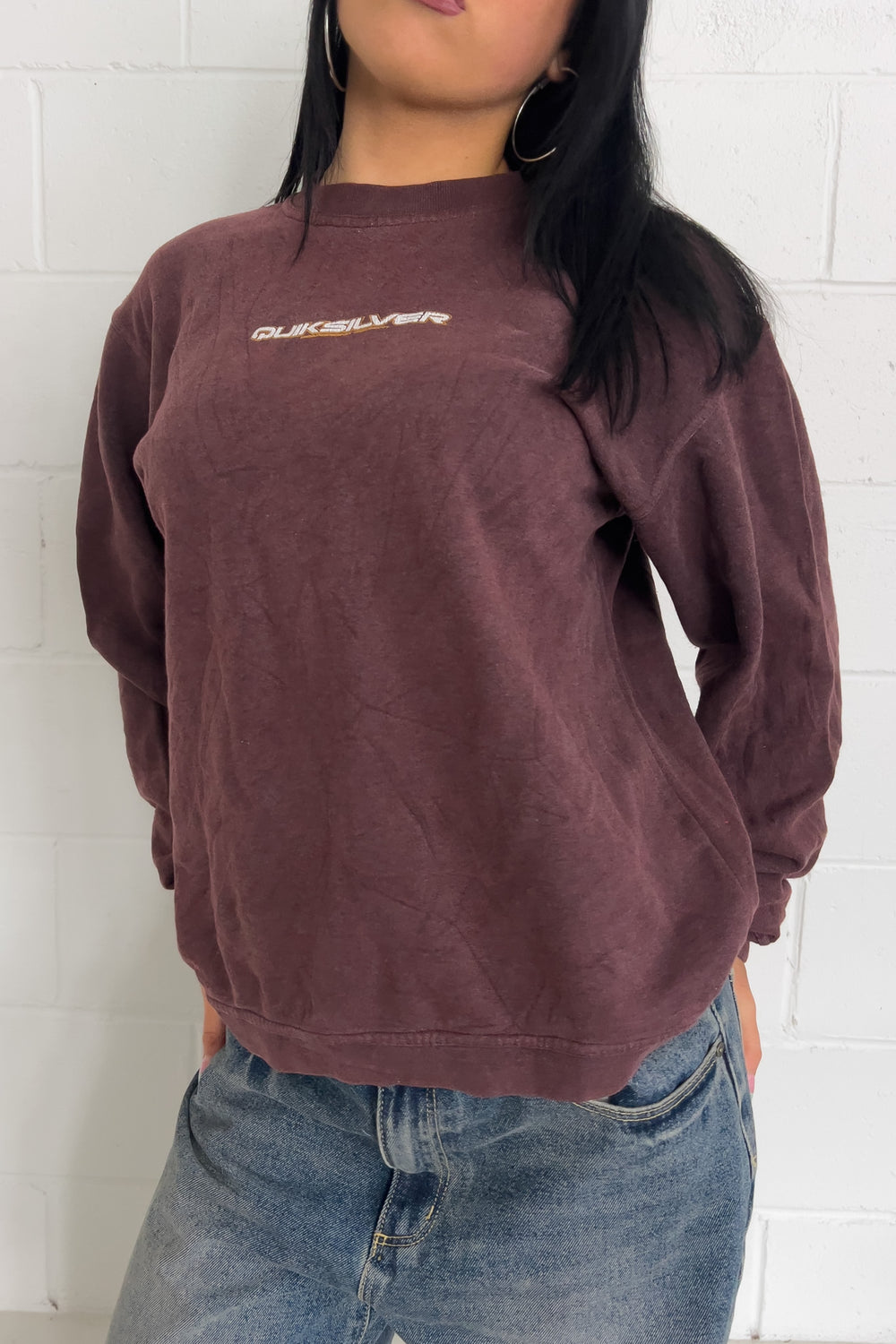 QUICKSILVER red long sleeve ★ Size est medium