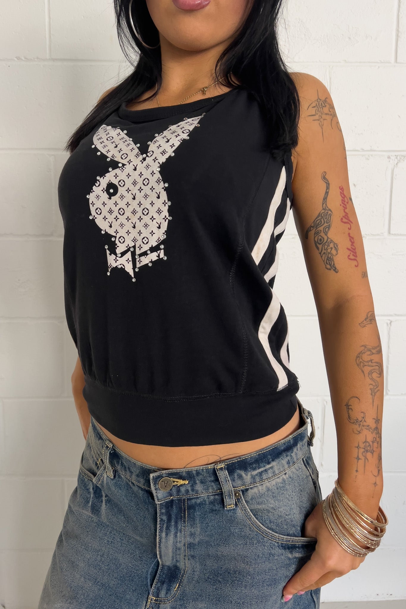 PLAYBOY black halter top ★ Size est large