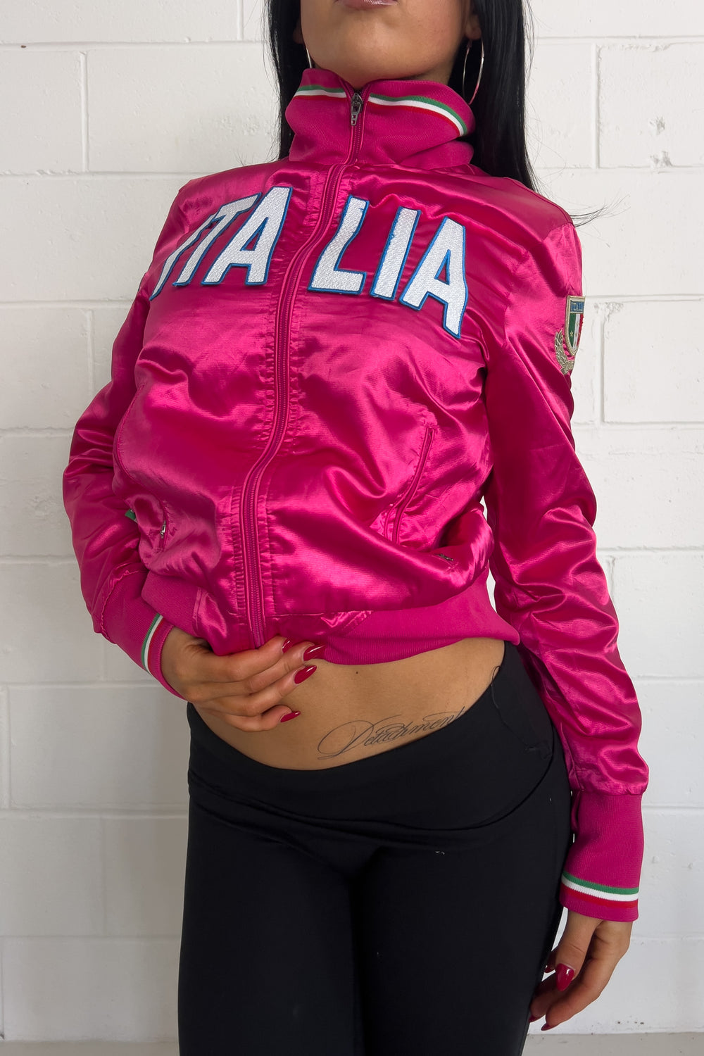 ITALIA pink track jacket ★ Size labelled large