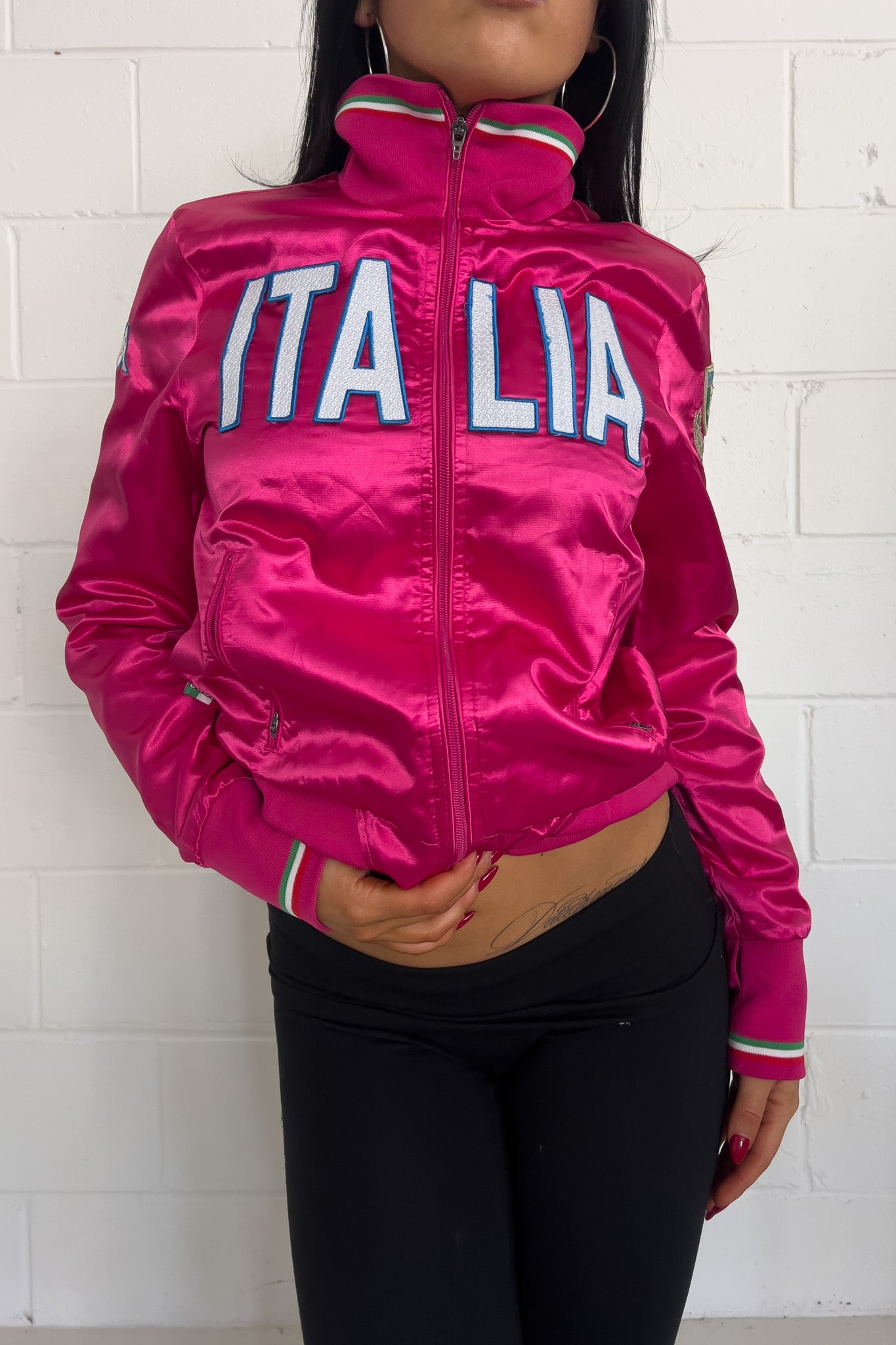 ITALIA pink track jacket ★ Size labelled large