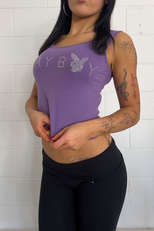 PLAYBOY purple tank top ★ Size labelled large