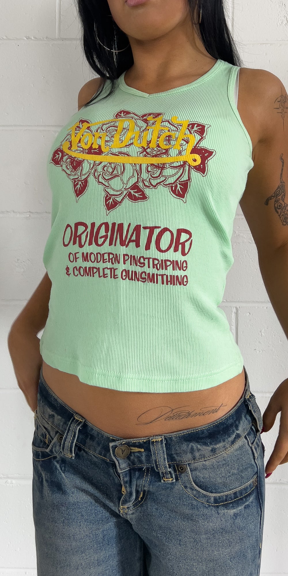 VONDUTCH lime green tank ★ Size estimated small