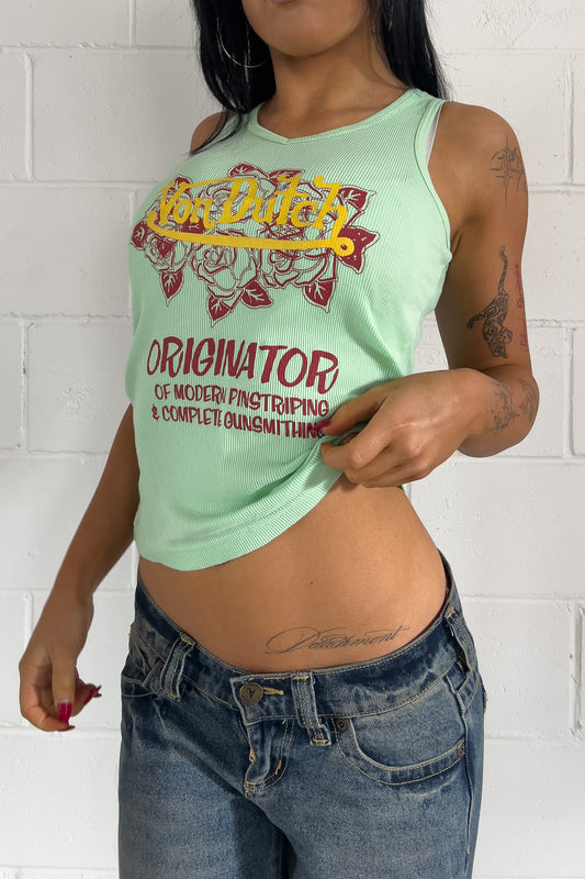 VONDUTCH lime green tank ★ Size estimated small