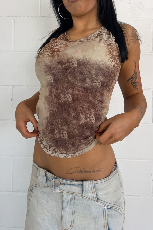 ADRIANA VALLE brown top ★ Size est small/medium