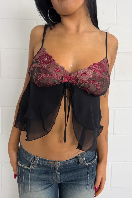 VALANDI black cami top ★ Size labelled medium