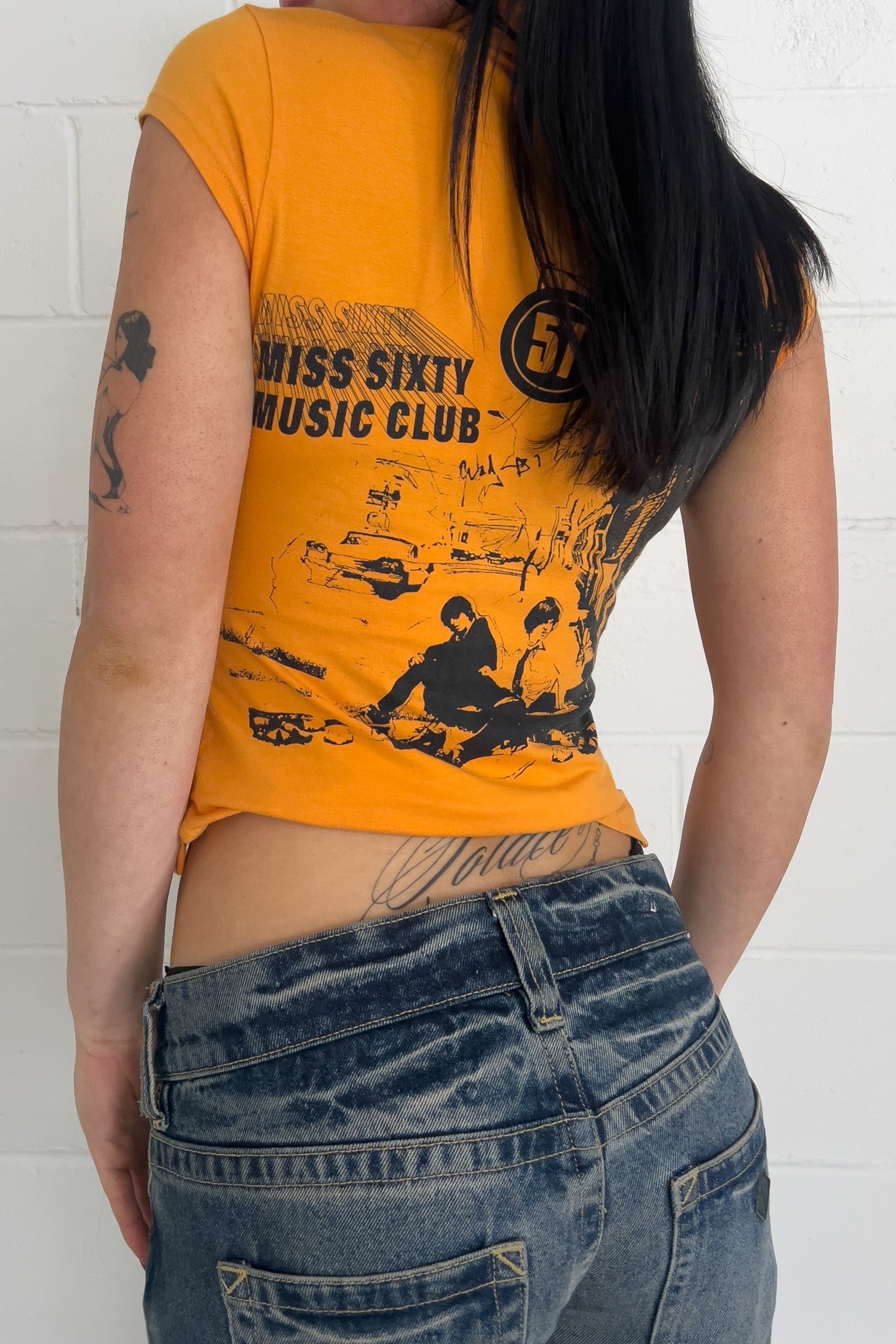 MISSY SIXTY orange tee ★ Size est small