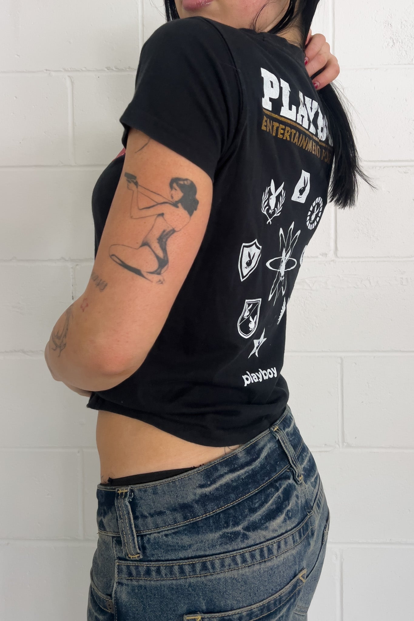PLAYBOY 'Makes me happy' T-Shirt ★ Size medium