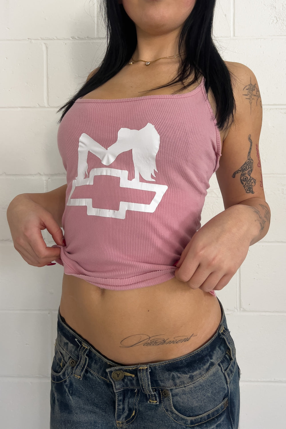 Pink graphic tank ★ Size est Xsmall